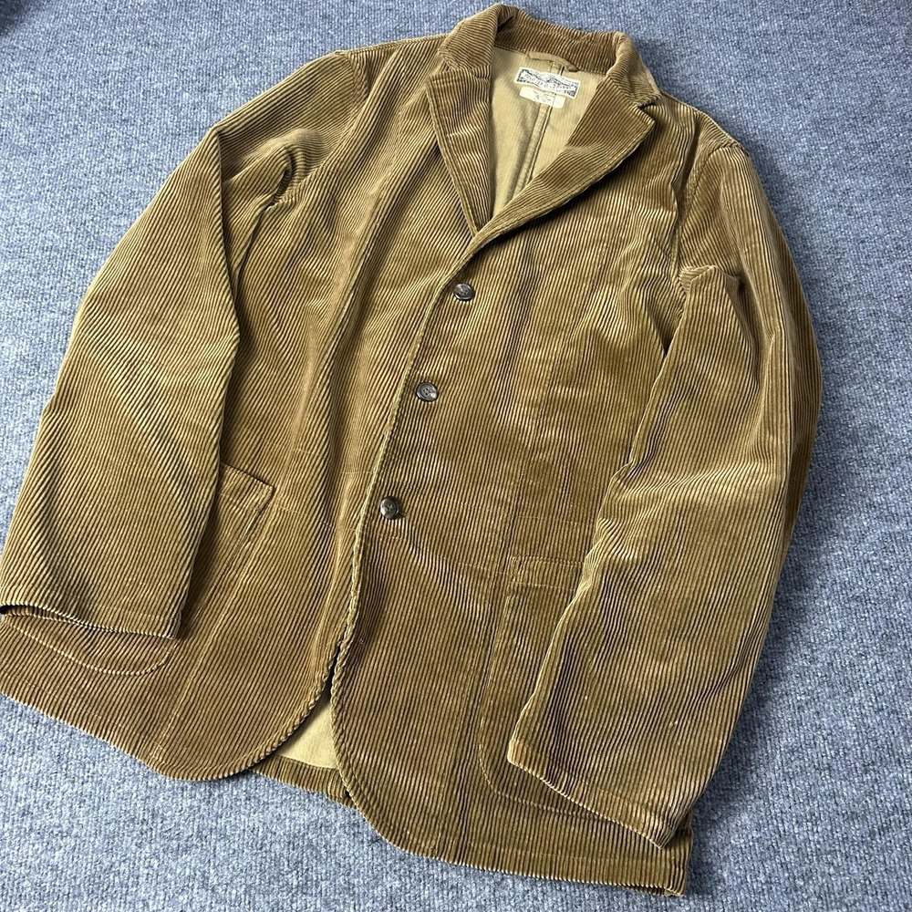 Polo Jeans Company Blazer Mens Large Beige Corduroy Cotton Casual Jacket